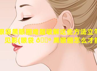 眼袋黑眼圈难题破解这些方法立竿见影(眼袋 🐺 黑眼圈怎么才能 🐴 消除)